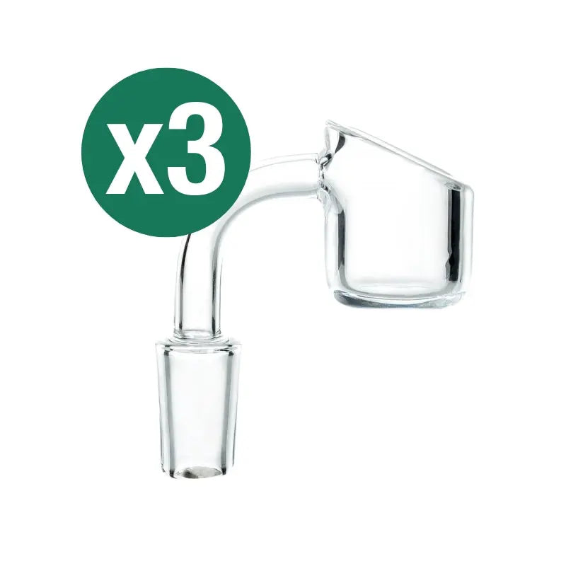 90° Quartz Male Glass Banger Angled (3 Pack) | Glass Bongs Australia