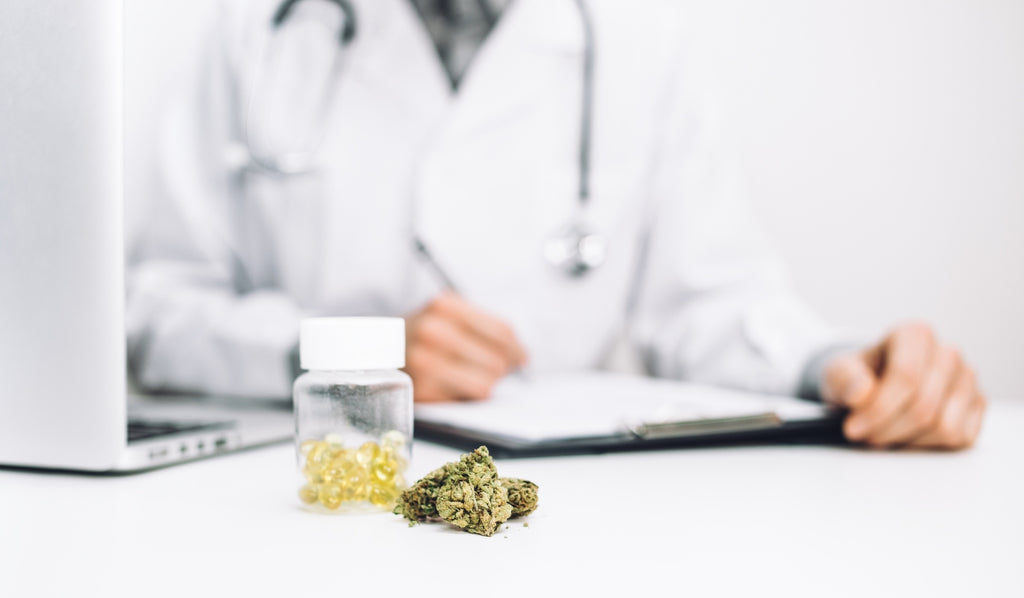 A doctor prescribing cannabis