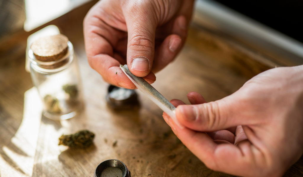 A person sealing a joint