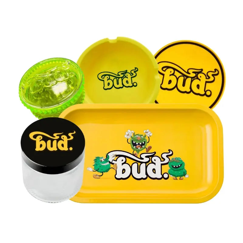 Bud Smoking Accessory Bundle - Yellow-