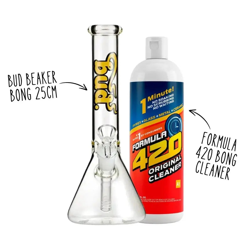 Bud Beaker Bong & Cleaner Bundle-