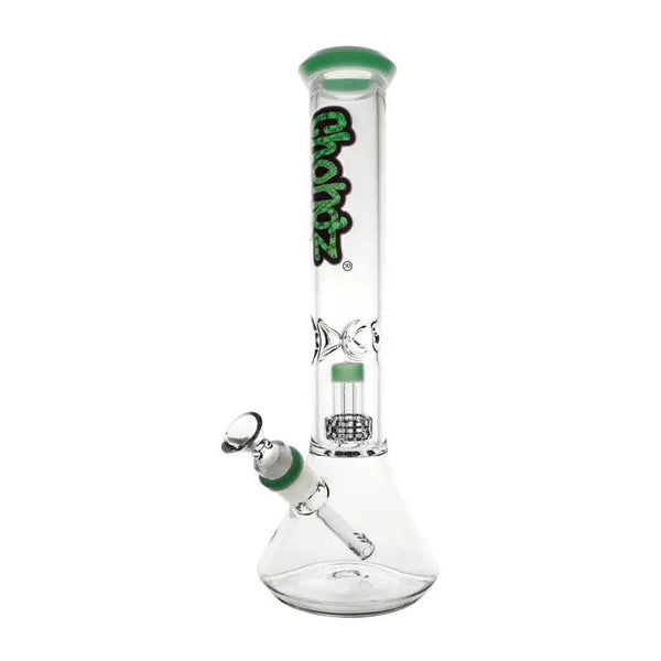 Chongz Warning Bell Percolator Bong 35cm - Milk Green – Glass