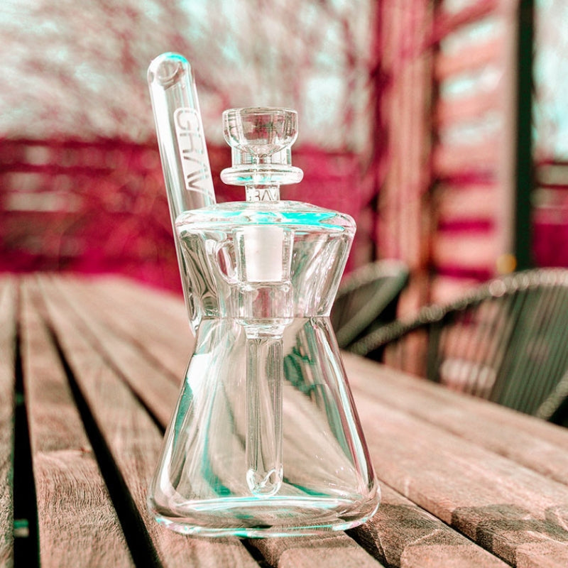 GRAV Hourglass Pocket Bubbler Dab Rig 12cm-