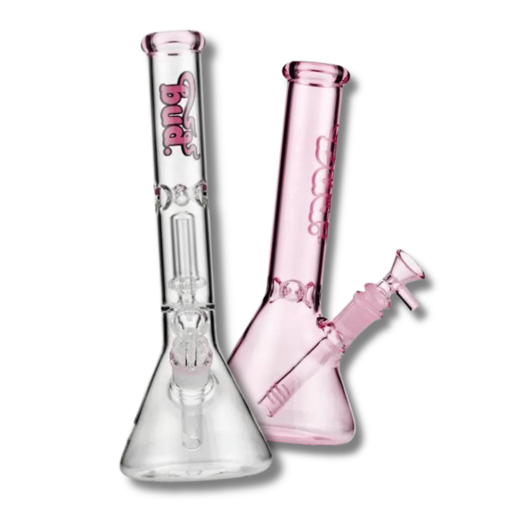 Two pink bongs